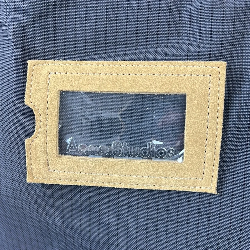 Acne Studios Post Ripstop Nylon & Suede Tote Black